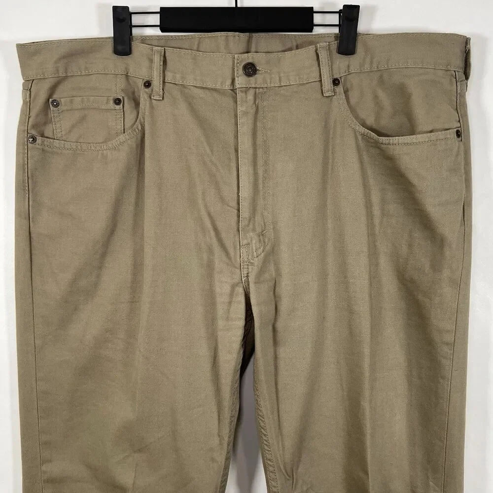 Levi's 559 Relaxed Fit Straight Leg Jeans Mens Size 42x34 Beige Tan White Tab